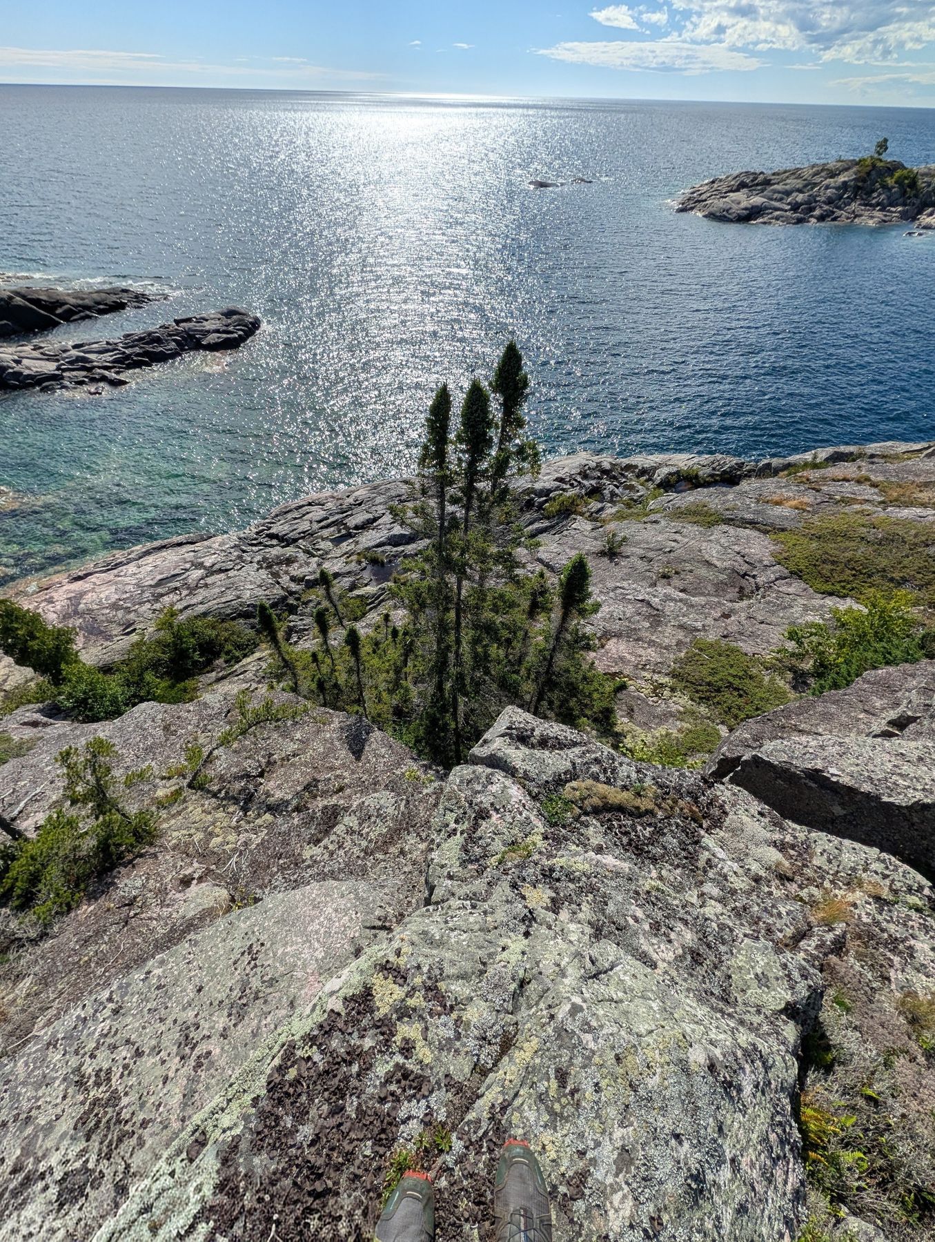 Superior glittering below the cliffs near Nicols Cove